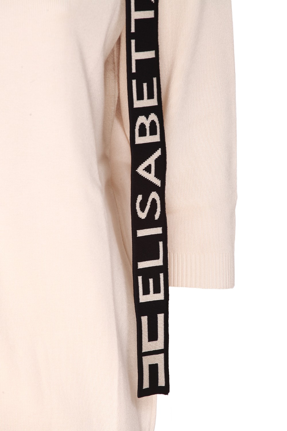 shop ELISABETTA FRANCHI Saldi Maglia: Elisabetta Franchi maglia con foulard logato.
Over  size fit.
Asimmetrica.
Bande in contrasto nel collo che diventano un foulard da regolare sia come fiocco che come sciarpa.
Manica a 3/4.
Composizione: 82% viscosa 18% poliammide. 
Made in Italy.. MK38S26E2-E84 number 1117960